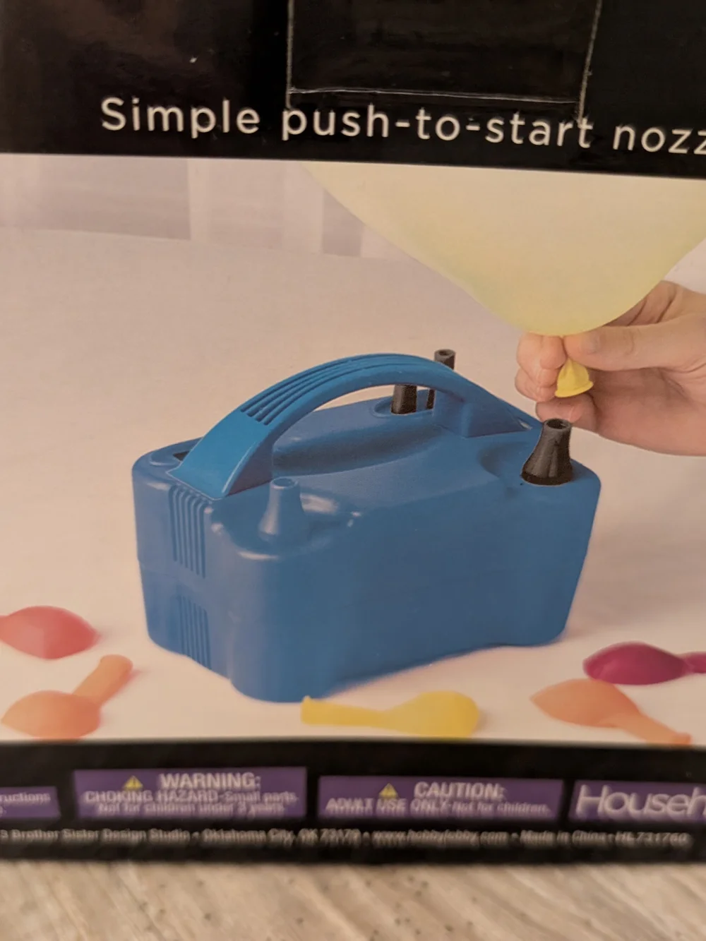 Electric Party Balloon Pump, Blue, New